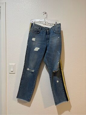 Ermanno Scervino 44 Embroidered Straight Jeans